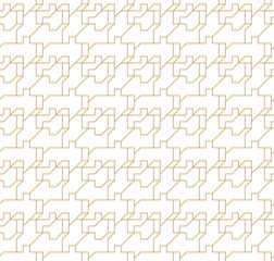 Fototapeta na wymiar Abstract geometric seamless pattern with lines and polyginal elements isolated on the white background.