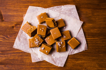 Homemade caramel candy