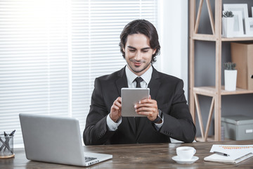 Business man working in the office job concept