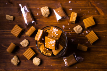 Homemade caramel candy