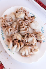 Cooking the grilled polyps