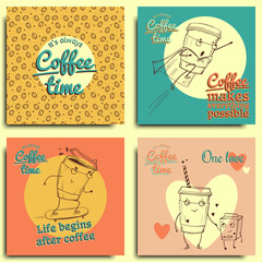 Collection of Coffee Design Elements.Vector Illustration