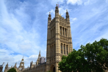 Fototapeta na wymiar London - Westminster Abbey (Victoria Tower)