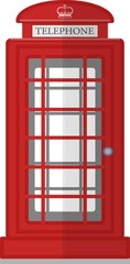 London Phone Booth Isolated on White Photo-Realistic Vector Illustration