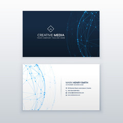 digital blue business card vector design