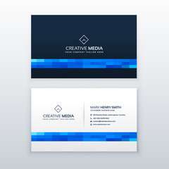 minimal blue business card design