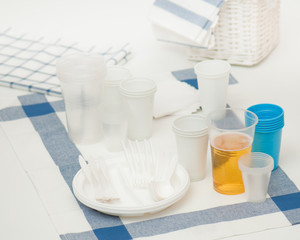 Set of disposable dishes