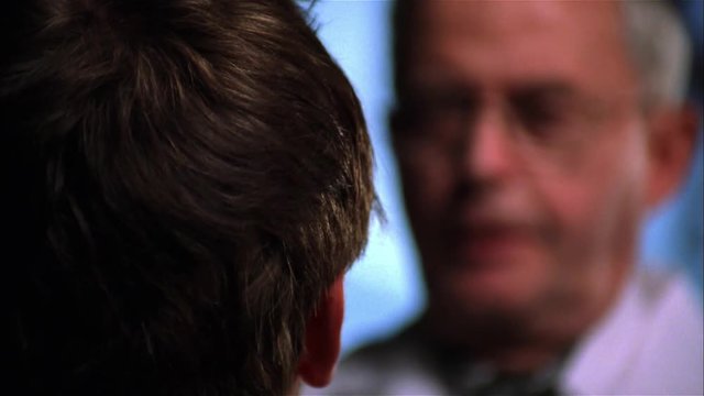 POV shaky cam close-up of doctor examining patient