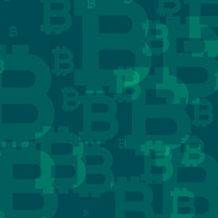 abstract bitcoins vector pattern background
