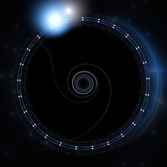 3D surreal illustration. Sacred geometry. Mysterious psychedelic relaxation pattern. Fractal abstract texture. Digital artwork graphic astrology magic