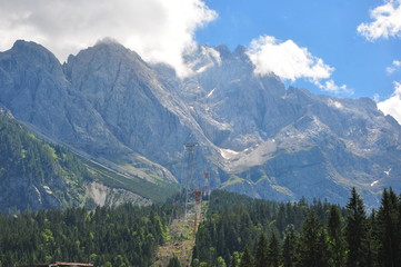 Obraz premium Seilbahnbau