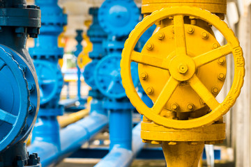 Valves at gas plant