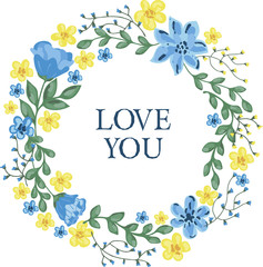 Vector illustration of flower frame 