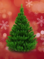 3d green Christmas tree
