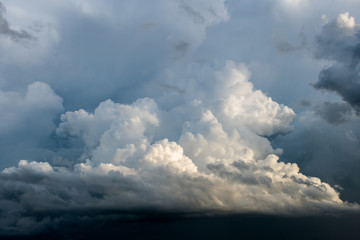 colorful dramatic sky with cloud at sunset