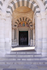 entrance of the cathedral of marseille