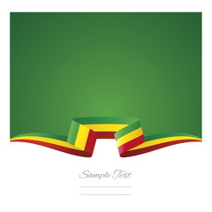 Abstract background Mali flag ribbon