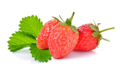 Strawberry on white background