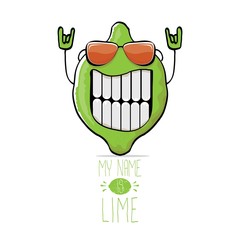 vector funny cartoon cute green lime