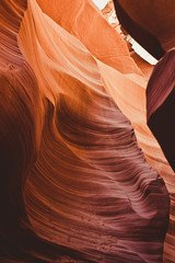 Natural stone texture. Weathered Sandstone in Antelope Canyon, Arizona, USA