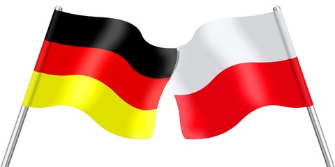 Flags. Germany and Poland