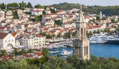 Naklejka premium Nice City Hvar in Hvar Island in Croatia