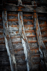 Old ship board.