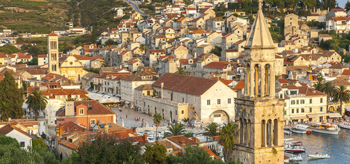 Fototapeta premium Nice City Hvar in Hvar Island in Croatia