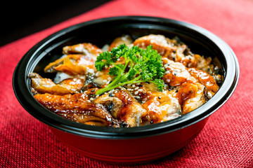 japanese food eel Chirashi Rice Bowl