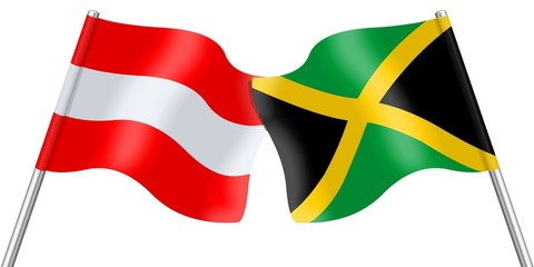 Flags. Austria and Jamaica 