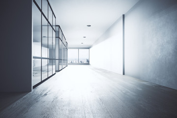 Bright office hallway