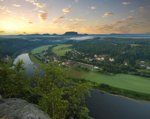 Fototapeta premium The Bastei bridge, Saxon Switzerland National Park, Germany