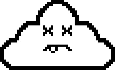 Dead 8-Bit Cartoon Cloud