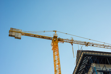 Construction crane and buildings.