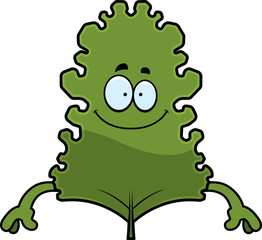 Happy Cartoon Kale Leaf