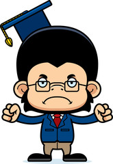 Cartoon Angry Teacher Chimpanzee