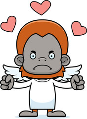 Cartoon Angry Cupid Orangutan