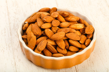 Almond in the bowl