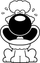 Scared Cartoon Poodle