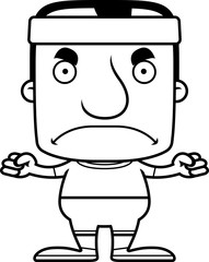 Cartoon Angry Fitness Man