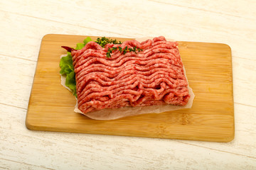Raw minced beef meat