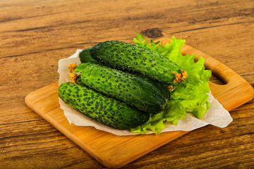 Green cucumbers