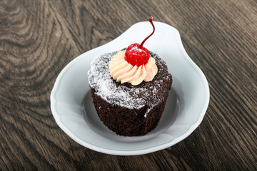 Cupcake with cherry