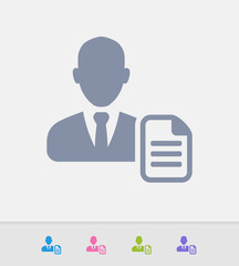 Business Avatar & File - Granite Icons. A professional, pixel-perfect icon designed on a 32x32 pixel grid and redesigned on a 16x16 pixel grid for very small sizes.
