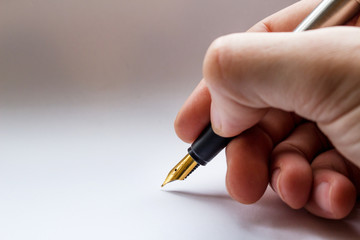 Write with a fountain pen.