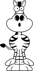 Surprised Cartoon Zebra