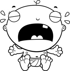Cartoon Baby Boy Crying