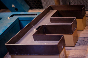 letter E - old neon light letter