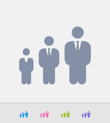 Businessmen Hierarchy - Granite Icons. A professional, pixel-perfect icon designed on a 32x32 pixel grid and redesigned on a 16x16 pixel grid for very small sizes.