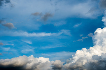 colorful dramatic sky with cloud at sunset